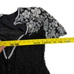 Vintage Beaded Dress Black Silk Party Cocktail Dress Open Back M Size M Photo 11