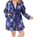 Morgan Lane X Floral Robe Blue One Size Photo 0