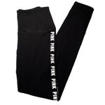 PINK - Victoria's Secret PINK by Victoria Secret High Waisted Black Leggings White “PINK” Sides SZ Smalll Photo 1
