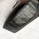 Tory Burch | Black Quilted Marion Patent Leather Satchel Double Handle Purse Bag Photo 8