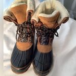 Khombu JENNA Brown Suede Rubber Duck Boots. Worn one week while in cold NYC Photo 0