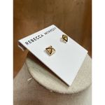 Rebecca Minkoff NWT Minimalist Geometric Gold Tone Square Stud w/ Push Backs Photo 3