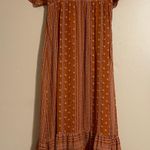 Polagram Orange Tribal Maxi Dress Photo 0