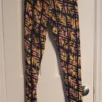 LuLaRoe Women's Leggings - Black, Yellow, Pink Pattern Photo 3