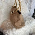 Kate Spade tweed wool burlap and patent leather large Slouchy Satchel tote Photo 5