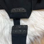 Bohme  Black Scoop Neck Short Sleeve Ribbed Body Suit. Size XSmall. Photo 2