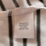 Christopher & Banks  Taupe Cream Striped Top Knot Front Floral Sequins NWT Small‎ Photo 9