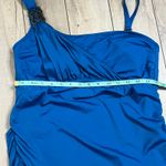 Becca  Turquoise Blue One Shoulder Swim Dress Plus Size 1X Photo 9