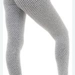 Stylish Women's Black and White Patterned Leggings Gray Size M Photo 1