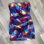 Speechless  Satin Multicolor Snakeskin Print Strapless Mini Dress Juniors 5 Photo 8
