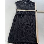 Old Navy Dress Womens Small Black Cap Sleeve Button Up Belted Midi Shirt Utility Photo 5