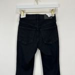 Madewell  Mid Rise Kick Out Crop Jeans Black Flare Stretch Minimalist US 23 NWT Photo 12