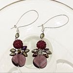 Handmade Crystallized Swarovski Elements Dangling Earrings Photo 4