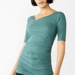 Nine West  Rib Ruched Elbow Sleeve Photo 0