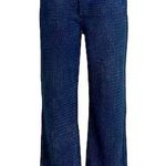 Topshop kort denim knit blue flares high rise boho spring jeans 120$ pants Photo 0