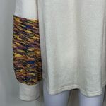 Davi & Dani  V-Neck Sweater Cream with Color Sleeves Photo 9