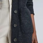 Everlane NWT Overized Alpaca Cardigan in Heather Black V-neck Sweater M Photo 2