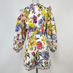 Farm Rio NWOT  Greek Garden Long Sleeve Plunge Neck Cotton Romper Size XS Photo 13