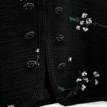 ZARA NEW STRUCTURED EMBROIDERED CARDIGAN TOP SHORT OPEN WOMENS SIZE L Photo 4