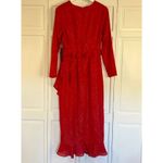 House of Harlow  X Revolve red ruffled midi dress small Photo 13