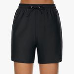 Bonneuitbebe Women's Swim Shorts High Waisted UPF50+ Bathing Suit Board Shorts with Pocket Drawstring Photo 2