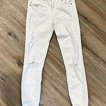 Just Black Denim White Frayed Hem Skinny Jeans Photo 7