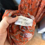 Natural Life  Rebecca midi tiered dress orange tropical floral bouquet large FLAW Photo 12