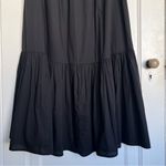 Aerie  • Poplin Tiered Maxi Skirt black cotton full ruffle midi pull on Photo 9
