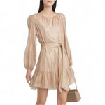 Intermix  Margot Metallic Silk Georgette Mini Dress NWT Size 4 Photo 1
