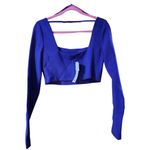 ZARA  medium purple square neck longsleeve crop top nwt Photo 3