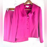 Amanda Smith  Suits 2P Hot Pink Ruffle Skirt Blazer Set - Petite Photo 0
