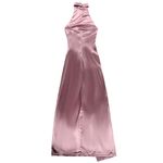SheIn Halter Sleeveless V-Neck Slit Maxi Dress in Pink, Size S​ Photo 1