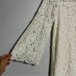 Devlin | Nordstrom White Lace Bell Sleeve Mini Shift Dress Size XS Photo 3