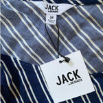 BB Dakota Jack by  Vertical Stripe‎ One Shoulder Choker Blouse Photo 6