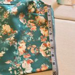 Decree sleeveless fitted top women's size medium blue floral front cut-out NEW Photo 9