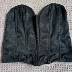 Victoria's Secret Vtg gold label black floral satin bustier corset top medium Photo 0