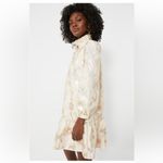 Tuckernuck NWT Palmerston Dress Small Champagne Gold Fil Coupé Tiered Midi Party Photo 2