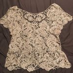 None Crochet Sparkle Lace Top Photo 0