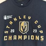 Fanatics  Hockey Vegas Golden Knight VGK Black Stanley Cup Shirt Size Med EUC Photo 2