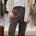 Banana Republic  Heritage Explorer Pant Brown Utility Cargo Linen Blend Womens 6 Photo 0