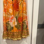 Z&L Europe Vibrant Floral Halter‎ Delia Maxi Dress large. Orange Photo 3