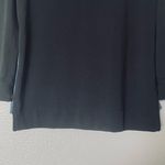 Vince  Knit Long Sleeved Black Crew Neck Top Sweatshirt Blue Side Accents Size XS Photo 9