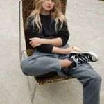 Overlover Abbott Paperbag Denim Pants Women’s Size 25 Grey Tapered 100% Cotton Gray Photo 2