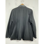 Anne Klein Womans Ann Klein 1 Button Long Sleeve Blazer Black XL Faux Leather Collar NWT Photo 1