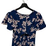 Bobeau NWOT Midi Dress Open Back Floral Blue Pink Size Small Photo 2