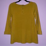 Cynthia Rowley M Sweater Mustard Yellow 3/4 Sleeve Photo 5