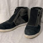 Alice + Olivia Leather Suede Mesh Side Zip High Top Sneaker 37.5/7.5 Photo 0