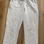Lululemon Heather Gray Capri Straight Leg Pants Cropped Pull On Drawstring Size 8 Photo 0