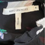 Avec Les Filles Printed Ruffled Fit & Flare Heart Sheer dress - S EUC Photo 6