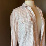 Lucky Brand Pink Striped Shirt Medium Photo 2